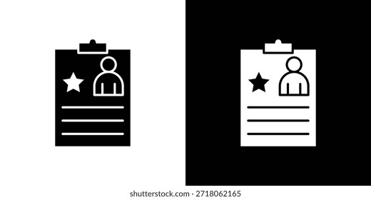 Strafregistersymbol. Einfaches, hochwertiges Piktogramm. Moderner solider Stil