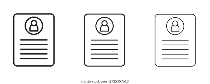 Ilustración vectorial delgada de la línea del icono del registro criminal en el fondo blanco, golpe editable
