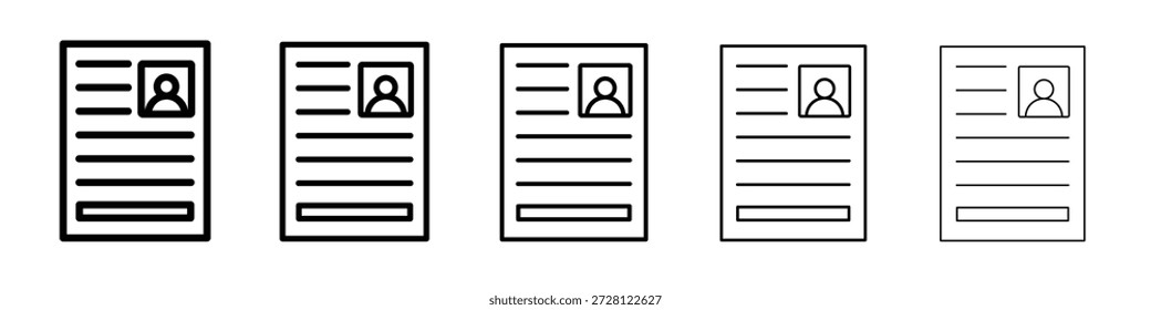 Vector de icono de registro criminal en pictograma lineal de trazo editable