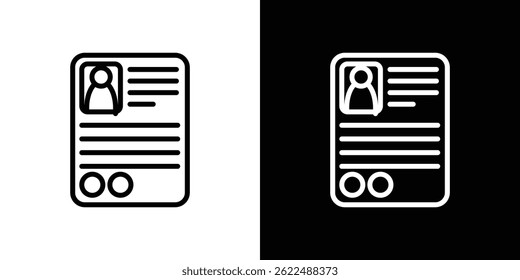 Ícone de registro criminal - ilustração vetorial EPS