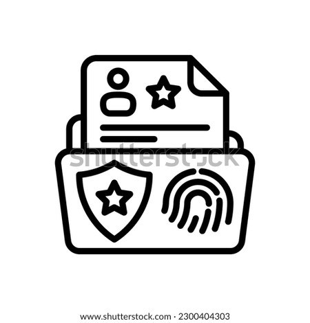 Criminal Record icon in vector. Illustration