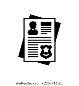 Criminal Record icon in vector. Logotype