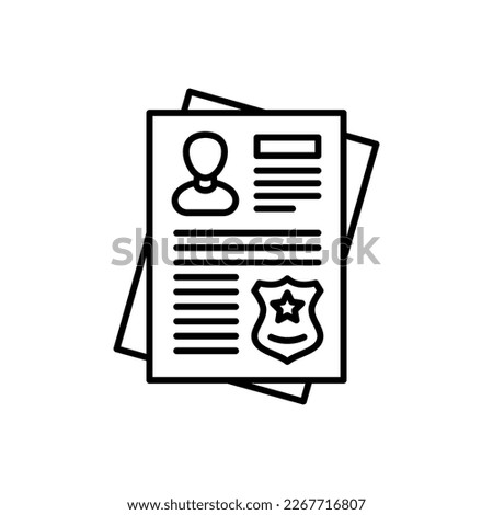Criminal Record icon in vector. Logotype