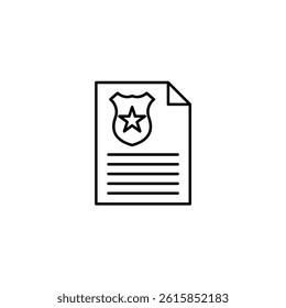 Criminal record illustration line icon icons design