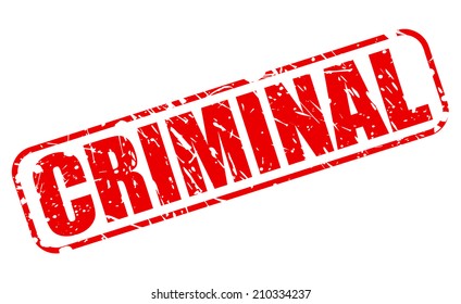 Criminal red stamp text on white