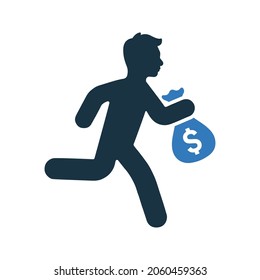 Criminal, robber, thief icon. Simple editable vector illustration.