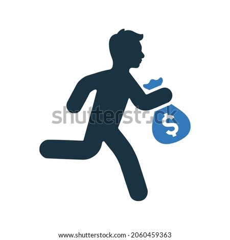 Criminal, robber, thief icon. Simple editable vector illustration.