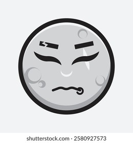 Criminal style month vector flat