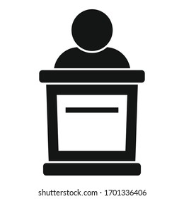Criminal tribune icon. Simple illustration of criminal tribune vector icon for web design isolated on white background