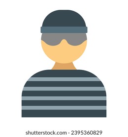 Criminal Vector Flat Icon For Personal And Commercial Use.
