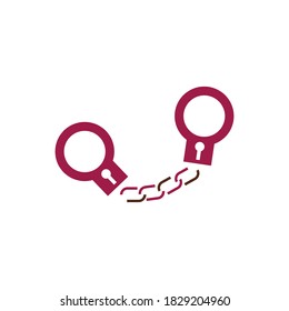 plantilla de diseño de icono de vector criminal