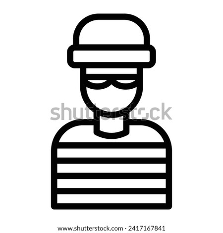 Criminal Vector Line Icon Design