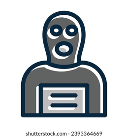 Criminal Vector Thick Line Filled Dark Colors Icons For Personal And Commercial Use.
