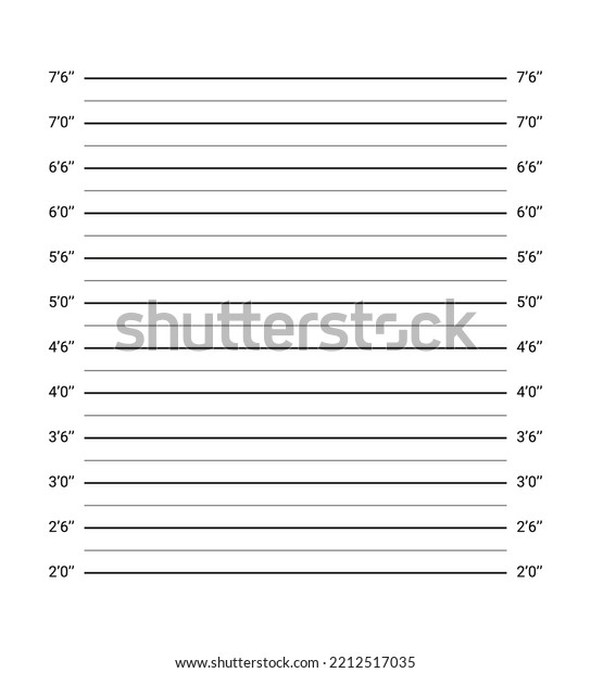 Criminal Wanted Mugshot Board Lines Inches Stock Vector (Royalty Free ...