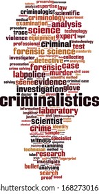 Criminalistics word cloud concept. Collage made of words about criminalistics. Vector illustration 