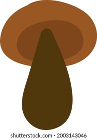 Cogumelo criminoso, ilustração, vetor em um fundo branco.