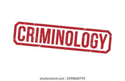 Criminology Red Rubber Stamp vector design.