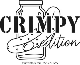 Crimpy Edition tipografia vetor design preto branco no fundo transparente para escalar hobbyist t-shirt vestuário etiqueta mercadoria imprimir layout criativo corte arquivo silhueta