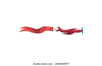 crimson airplane design with cartel