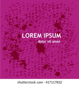 Crimson Background with old paint stains. Vector