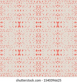 Crimson and Beige tie dye seamless pattern.  Shibori seamless print. Watercolor hand drawn batik.  Handmade watercolour shirt tie dye pattern. Japan traditional tile. Salmon and Beige shibori.