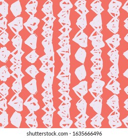 Crimson and Beige tie dye seamless pattern.  Shibori seamless print. Watercolor hand drawn batik.  Handmade watercolour shirt tie dye pattern. Japan traditional tile. Pink and White shibori.