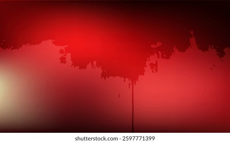 Crimson Descent, An abstract vector backdrop portraying depth through stark tonal variation and a splattered texture in a fiery palette evoking primal energy and intense emotion