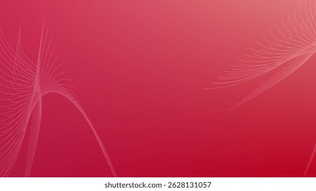 Fluxo carmesim com acentos de linha abstratos. Um fundo carmesim vibrante aprimorado com traços de linha abstratos elegantes, ideal para design digital e visuais criativos.