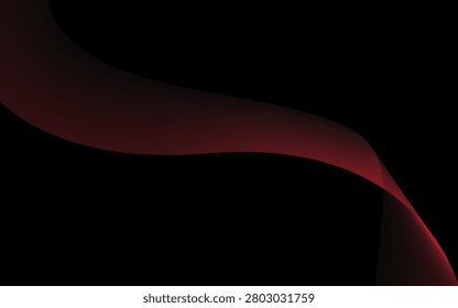 Crimson Glowing Wave Abstract Background