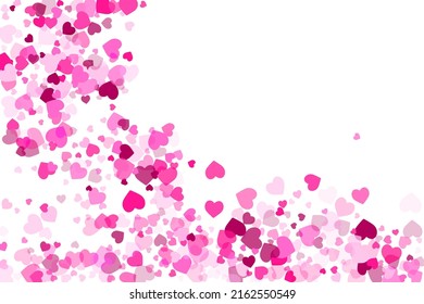 Patrón de elementos cardíacos de Crimson. Símbolos de amistad. Romántico hermoso corazón esparce vector. Fondo de la tarjeta de San Valentín. Decoración de bodas.