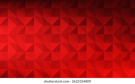 Crimson Mosaic: Dynamisches rotes Dreieck und quadratisches Muster mit Farbverlauf-Hintergrund für moderne Designprojekte und vielseitige Grafikanwendungen