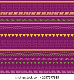 Crimson pattern with Greek pattern meander elements