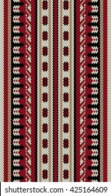 Crimson Red And Beige Arabian Sadu Rug Pattern