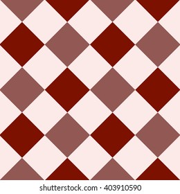 Crimson Red Fiesta White Diamond Chessboard Background Vector Illustration
