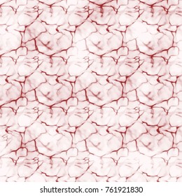 crimson red irregular watercolor pattern with some hexagon shaped figures and curved lines on white background, vector illustration 