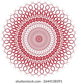 Crimson Red Mandala of Inner Harmony