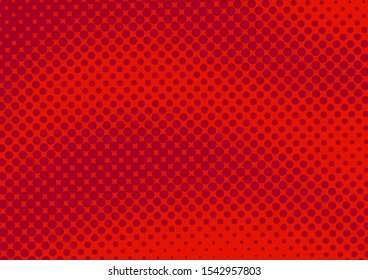 Crimson red pop art background in retro comic style with halftone dotted design, vector illustration eps10
