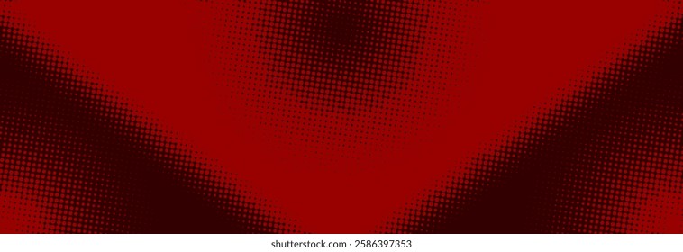 Crimson red pop art retro comic background with halftone dots design, vector illustration EPS10