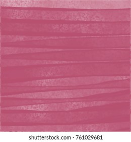 crimson red watercolor cloth pattern with transparent areas between dark stripes, vector illustration