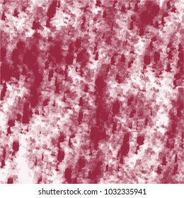 crimson red watercolor splash pattern with vertical dry paint brush strokes, vector illustration