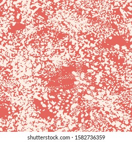 Crimson Red and White Leopard Vector Seamless Pattern. Animal Abstract Texture. African Rapport Pattern. Watercolor Camouflage Design. Spot Tile.  Leopard Skin Print. Animal Camouflage Background.