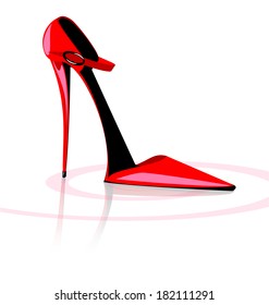 crimson shoe