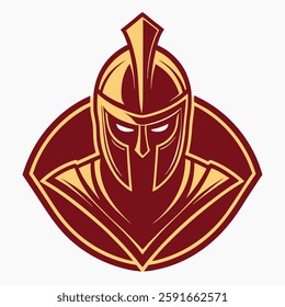 Crimson Spartans Sports Logo Vector Illustration