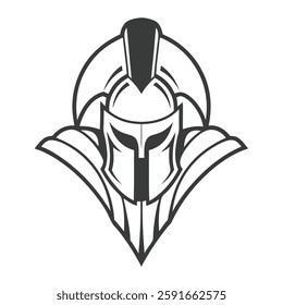 Crimson Spartans Sports Logo Vector Illustration