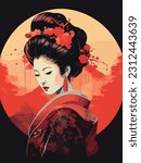 Crimson Splendor: The Enchanting Geisha in Ukiyo-e