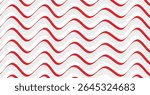 Crimson Wave Harmony: A Dynamic Red and White Pattern with Gentle Curves and Rhythmic Flow, Ideal for Modern Backgrounds and Eye-Catching Design Projects, Full Frame