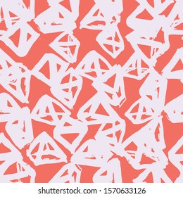 Crimson and White tie dye seamless pattern.  Shibori seamless print. Watercolor hand drawn batik.  Handmade watercolour shirt tie dye pattern. Japan traditional tile. Salmon and White shibori.