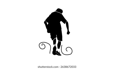 crip walk symbol, black isolated silhouette