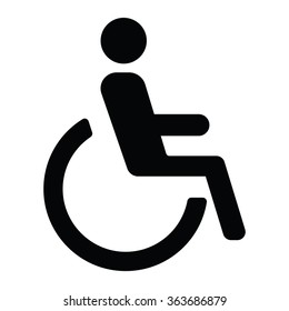 cripple outline thin icon