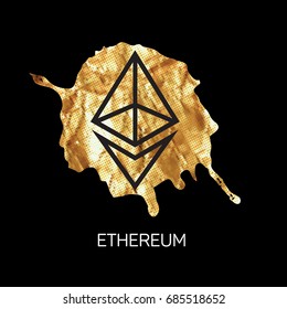 Cripto currency Ethereum logo. Vector icon for apps and websites
